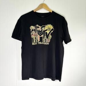 MTV Sunflower Floral Mushroom Wildflowers Short Sleeve T-shirt Women's Large